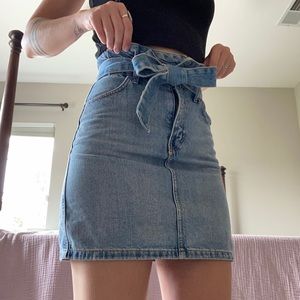Jean Skirt with Tie